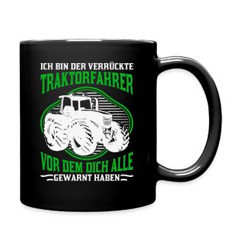 Crazy Tractor Driver Tractor Farmer Gift - Full Colour Mug - black - Right