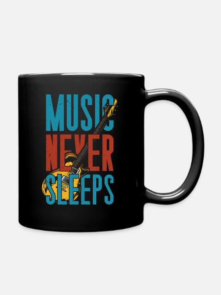 Vintage rock guitare guitare guitare électrique bassiste - Mug uni - noir