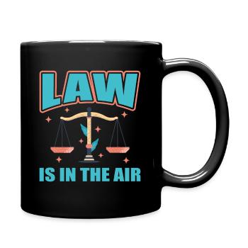 Law Is In The Air | Lawyer Law Student Gift - Full Colour Mug - black - Right
