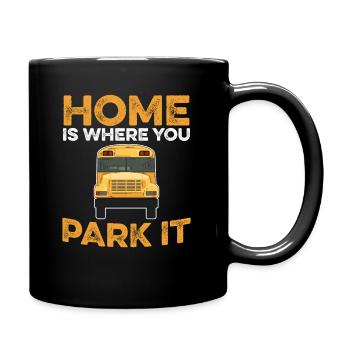 School bus bastler saying for a scoolie owner - Full Colour Mug - black - Right