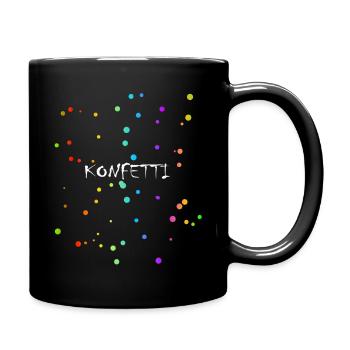 Konfetti Fasching Fasnet Narren Umzug Kostüme - Tasse einfarbig - Schwarz - Rechts