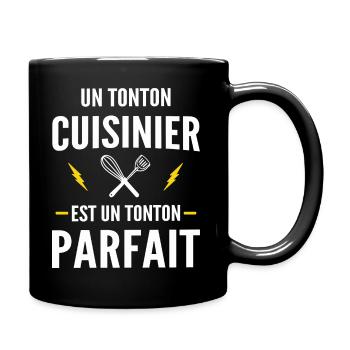 un tonton cuisinier est un tonton parfait - Mug uni - noir - Droite