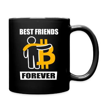 BFF Bitcoin Friends Bitcoin Best Friends Forever - Tasse einfarbig - Schwarz - Rechts