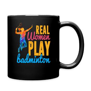 Badminton Federball Sport Joueur de badminton femmes - Mug uni - noir - Droite