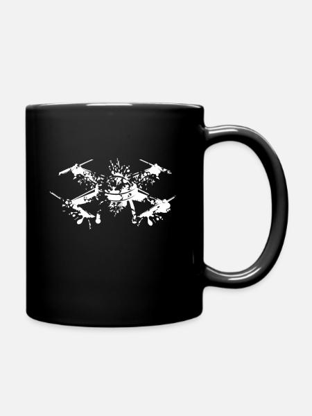 Drohne cool - Tasse einfarbig - Schwarz