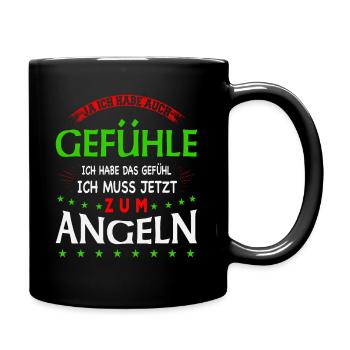 Fishing Fishing Fishing Fishing Fishing Fishing Angel Gift - Full Colour Mug - black - Right