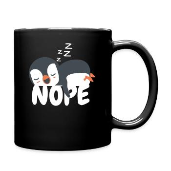 Penguin Funny Animals - Full Colour Mug - black - Right