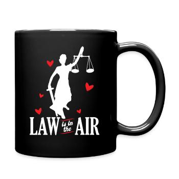 Law is in the Air funny lawyer - Full Colour Mug - black - Right