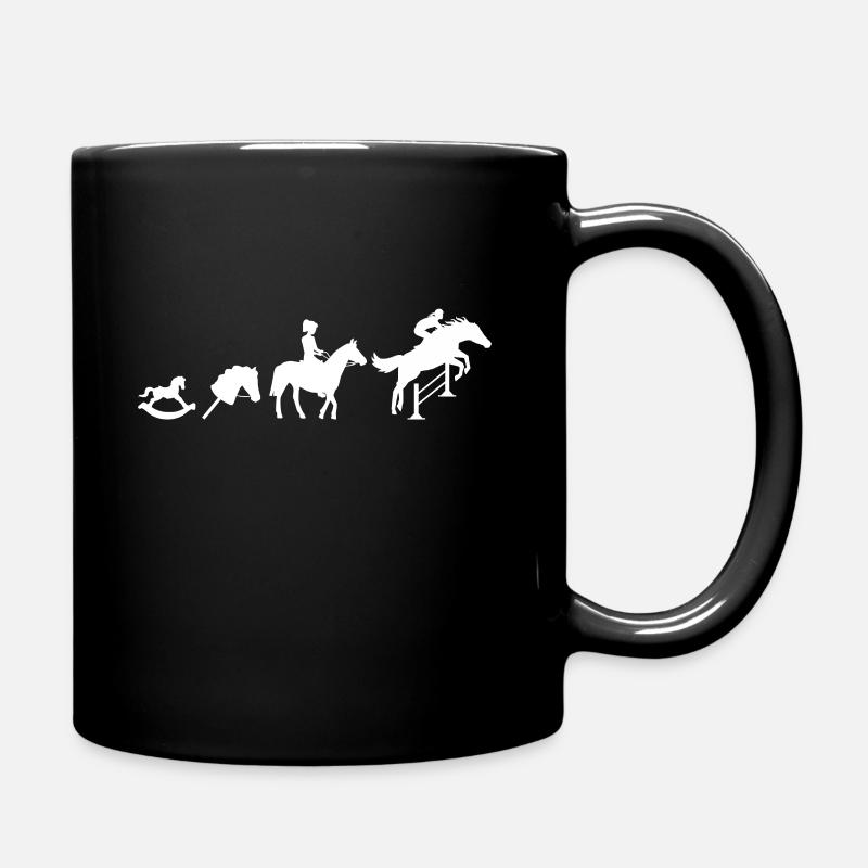 Evolution Springreiter Reiten - Tasse einfarbig - Schwarz