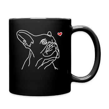 French Bulldog Love Female - Full Colour Mug - black - Right