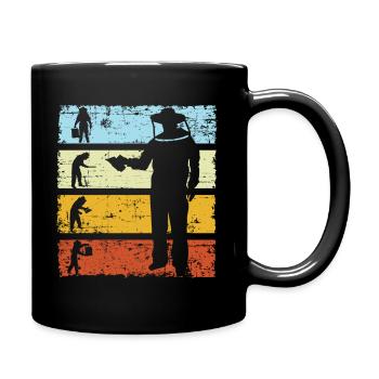 Apicole Vintage Abeilles Chuchoteurs Rétro Apiculture - Mug uni - noir - Droite