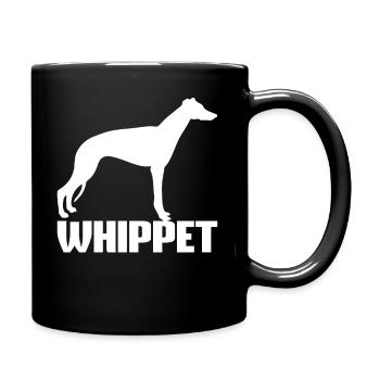 Whippet Rennhund Windhund - Tasse einfarbig - Schwarz - Rechts