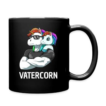 Father Daughter Unicorns - Dad Girl - Full Colour Mug - black - Right