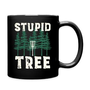 Disc Golf Discgolf | Discgolfspieler Geschenk - Tasse einfarbig - Schwarz - Rechts