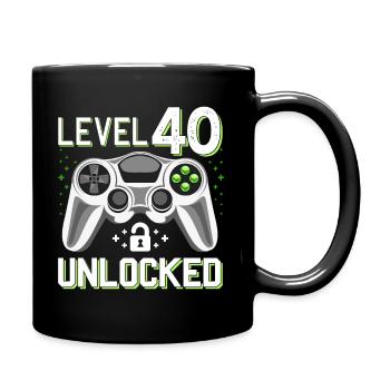 40 anniversaire niveau 40 cadeau de joueur - Mug uni - noir - Droite