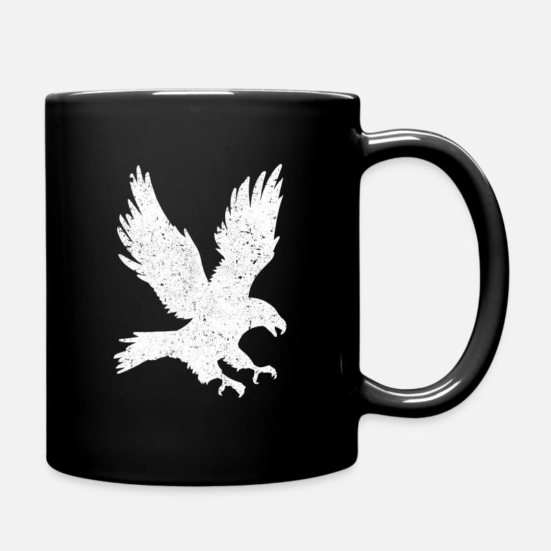 Adler Vogel Habicht Greifvögel Raubtier - Tasse einfarbig - Schwarz