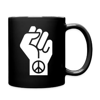 peace, peace sign, love, peace, peace symbol - Full Colour Mug - black - Right