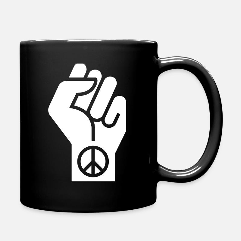 peace, peacezeichen, love, paix, paix - Mug uni - noir