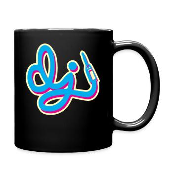 DJ Music Disk Jockey - Full Colour Mug - black - Right