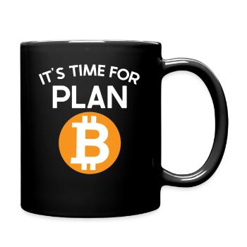Time For Plan B Bicoin BTC Crypto Moon - Mug uni - noir - Droite