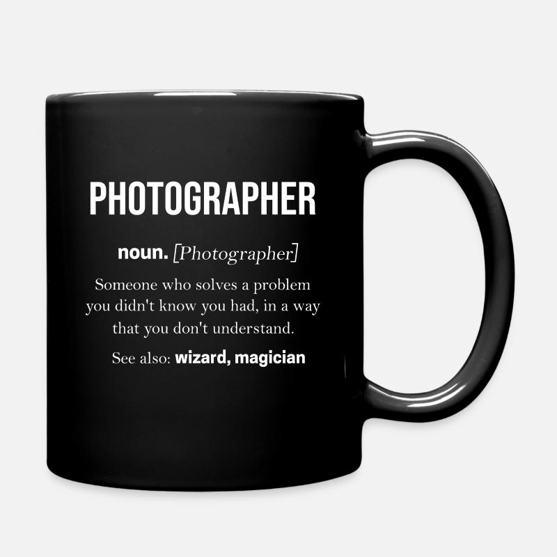 Fotograf Kamera Spiegelreflex Objektiv Foto Camera - Tasse einfarbig - Schwarz
