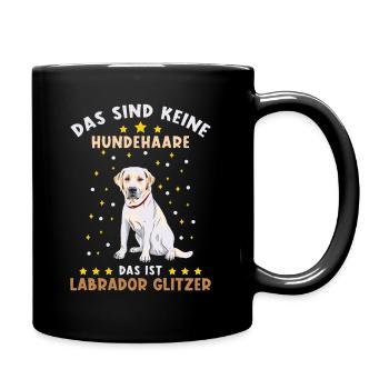 Labrador Glitzer - Tasse einfarbig - Schwarz - Rechts