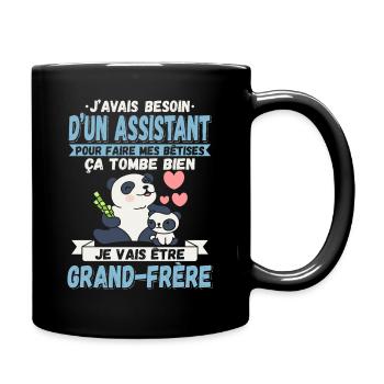 Bientôt Grand-Frère Cadeau - Mug uni - noir - Droite