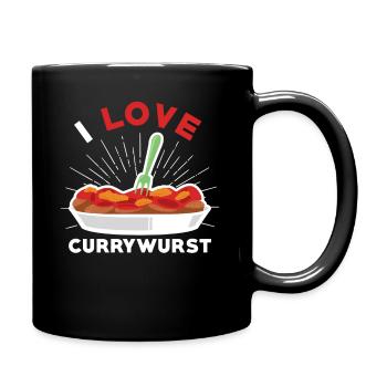 La saucisse au curry J’aime la saucisse au curry - Mug uni - noir - Droite