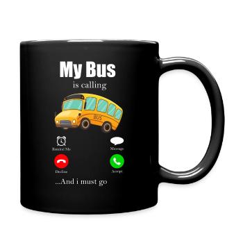 Busfahrer Omnibus Schulbus Öpnv Autobus Geschenk - Tasse einfarbig - Schwarz - Rechts