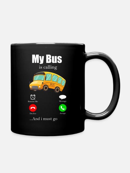 Bus bus bus autobus autobus bus autobus bus autobus cadeau - Mug uni - noir