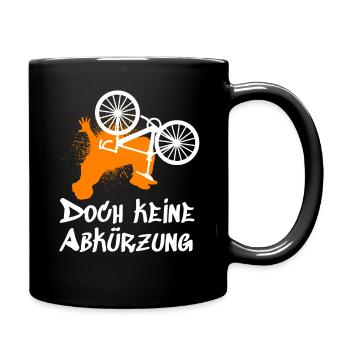 Mountainbike Abkürzung - Tasse einfarbig - Schwarz - Rechts