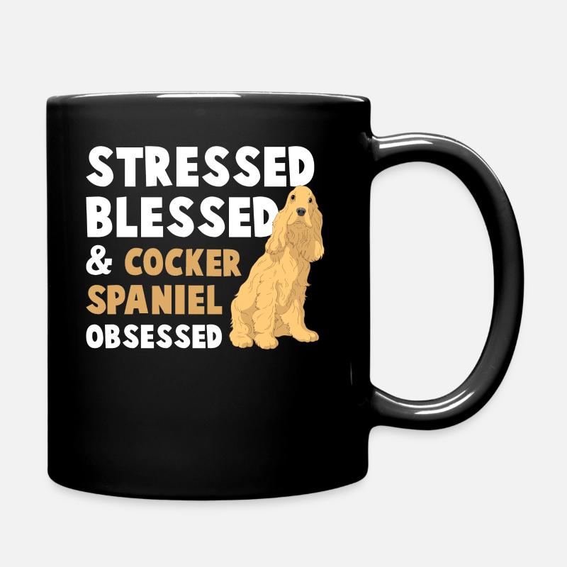 Cocker Spaniel - Full Colour Mug - black