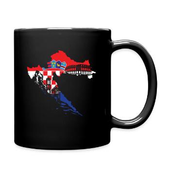Croatia flag - Full Colour Mug - black - Right