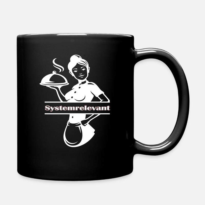Kellnerin Restaurant Systemrelevant - Tasse einfarbig - Schwarz