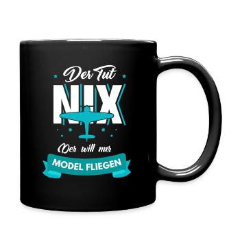 Modellbau Design für einen Modellbauer - Tasse einfarbig - Schwarz - Rechts