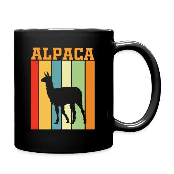 Alpapaka Jeu de couleurs rétro - Mug uni - noir - Droite