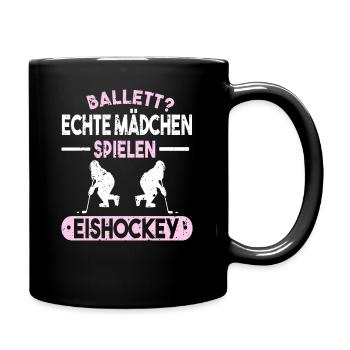 Eishockey Eishockey Sprüche Geschenk - Tasse einfarbig - Schwarz - Rechts