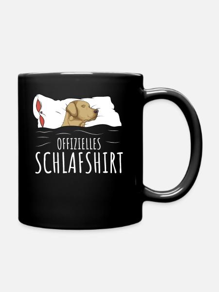 Offizielles Schlafshirt Labrador - Tasse einfarbig - Schwarz