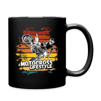 Motocross Design Enduro / Gift Idea / MX Retro - Full Colour Mug - black - Right