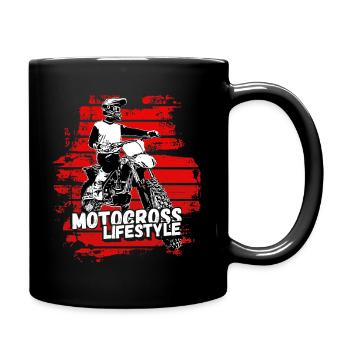 Motocross Design Enduro / Gift Idea / MX Retro - Full Colour Mug - black - Right