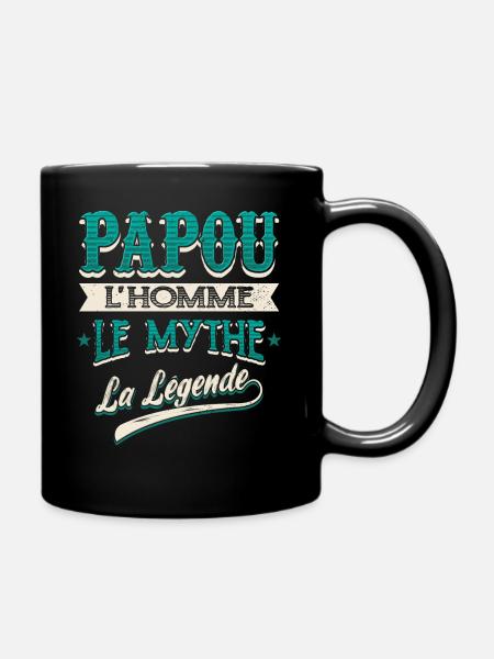 Papou Cadeau Humour - Mug uni - noir