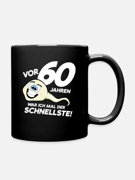 60. Geburtstag - vor 60 Jahren war ich mal - Tasse einfarbig - Schwarz
