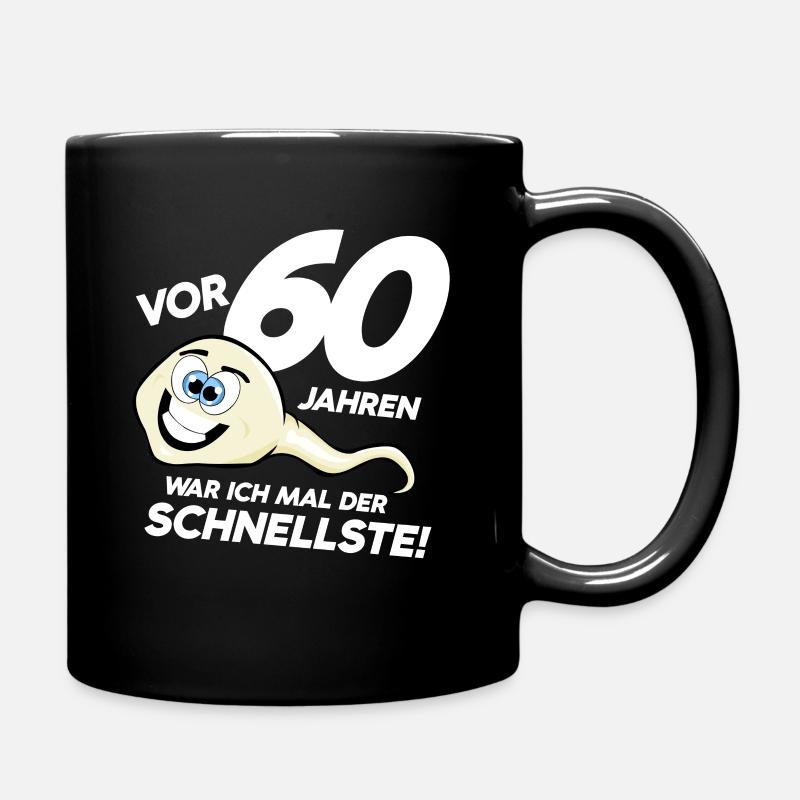 60. Geburtstag - vor 60 Jahren war ich mal - Tasse einfarbig - Schwarz