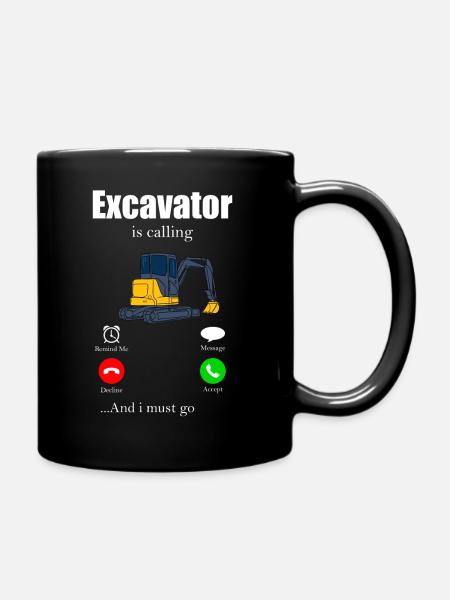 Bagger - Tasse einfarbig - Schwarz
