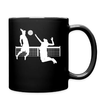volleyball, volleyballer, beach volleyball, sport - Full Colour Mug - black - Right