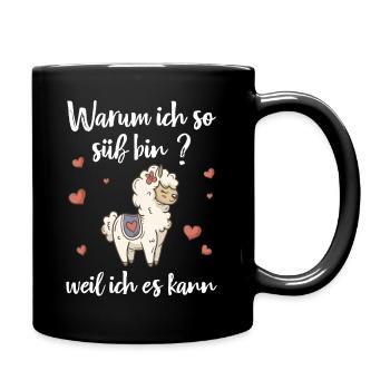 Lama - Tasse einfarbig - Schwarz - Rechts