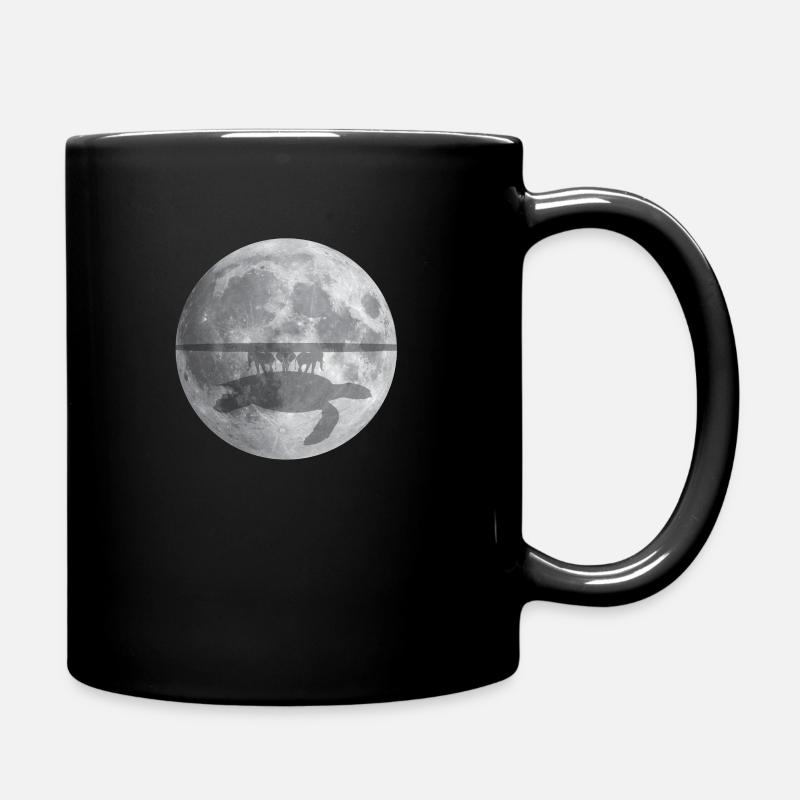 Flat Earth théorie éléphant tortue - Mug uni - noir