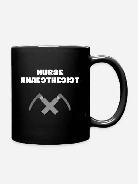 Krankenschwester Narkose Krankenhaus Anästhesie - Tasse einfarbig - Schwarz