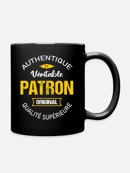 Cadeau humour pour patron chef boss idée drôle - Mug uni - noir