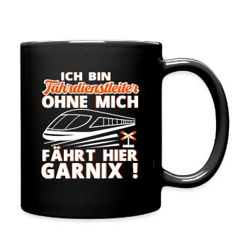Fahrdienstleiter und Eisenbahner Sprüche Geschenke - Tasse einfarbig - Schwarz - Rechts